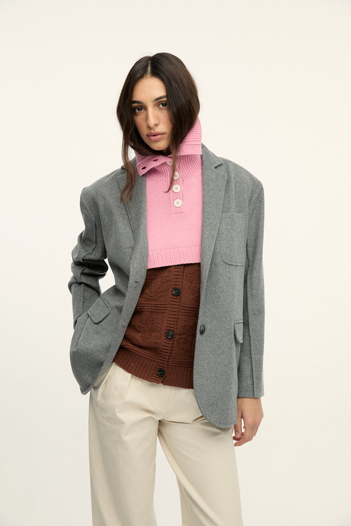 RAUL - CASHMERE BLENDED SCARF - PINK