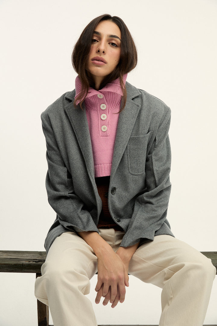 RAUL - CASHMERE BLENDED SCARF - PINK