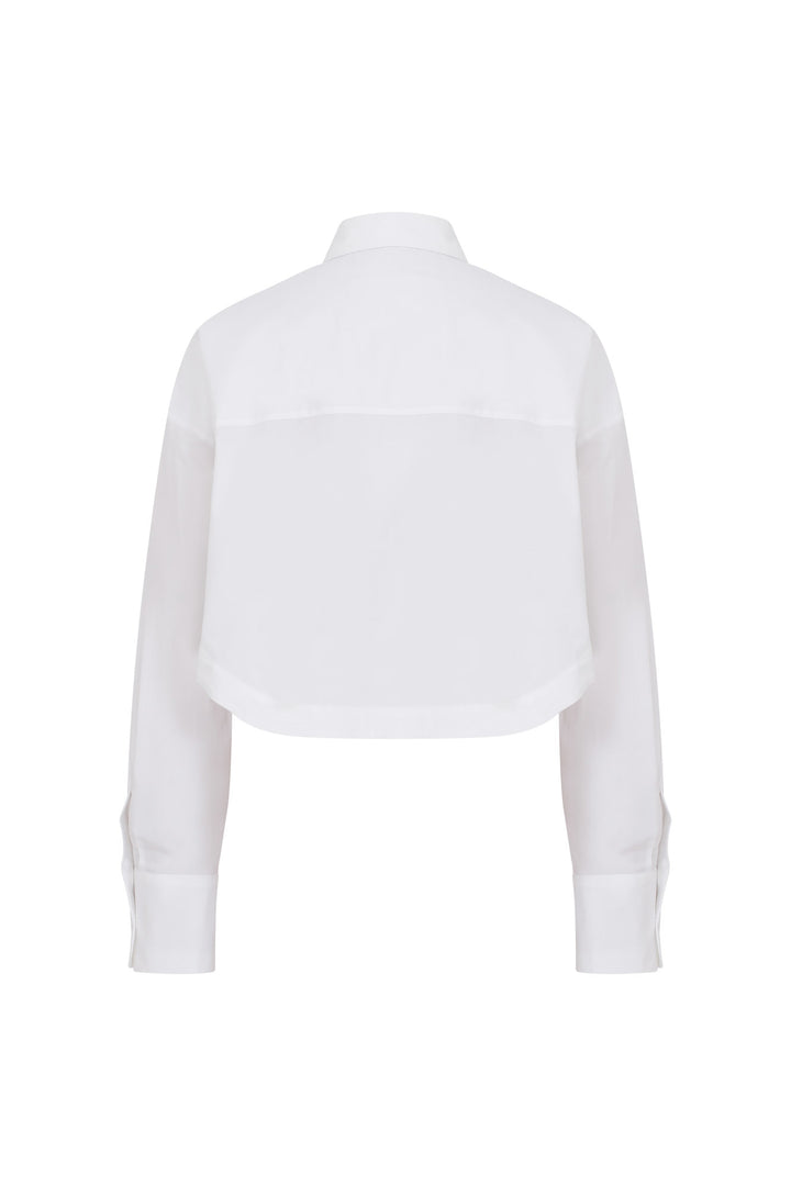 Mercury Cotton-Poplin Beyaz Kısa Gömlek