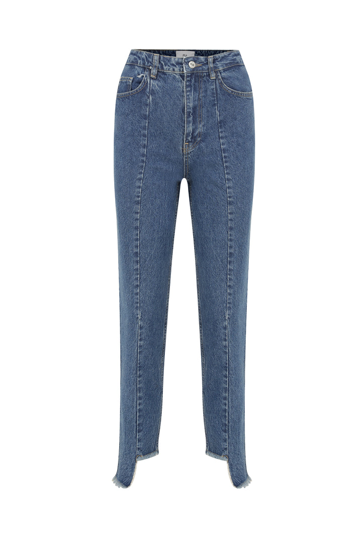 Pelly - High-Rise Cropped Jean - NAVY