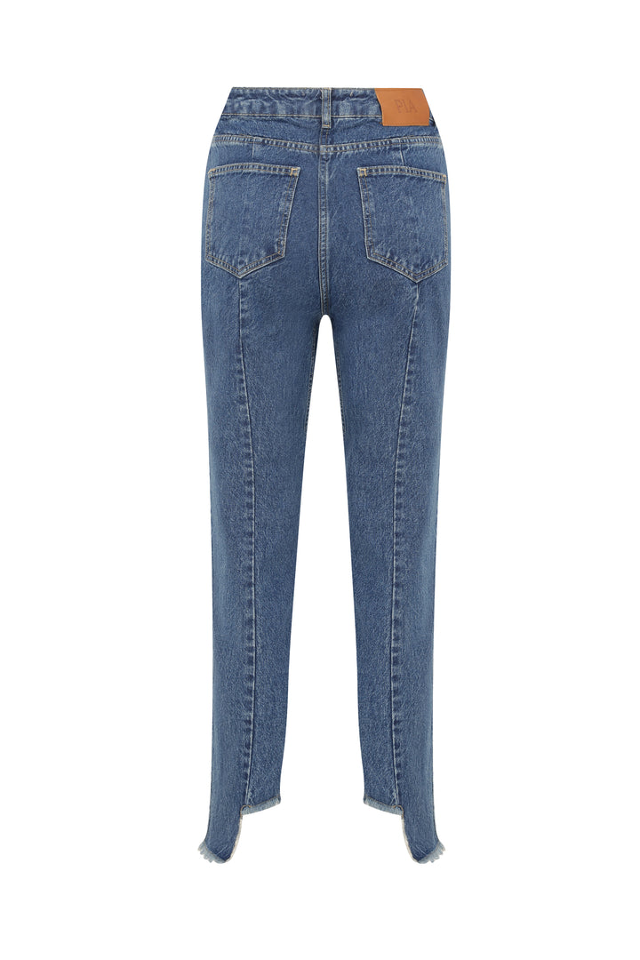 Pelly - High-Rise Cropped Jean - NAVY