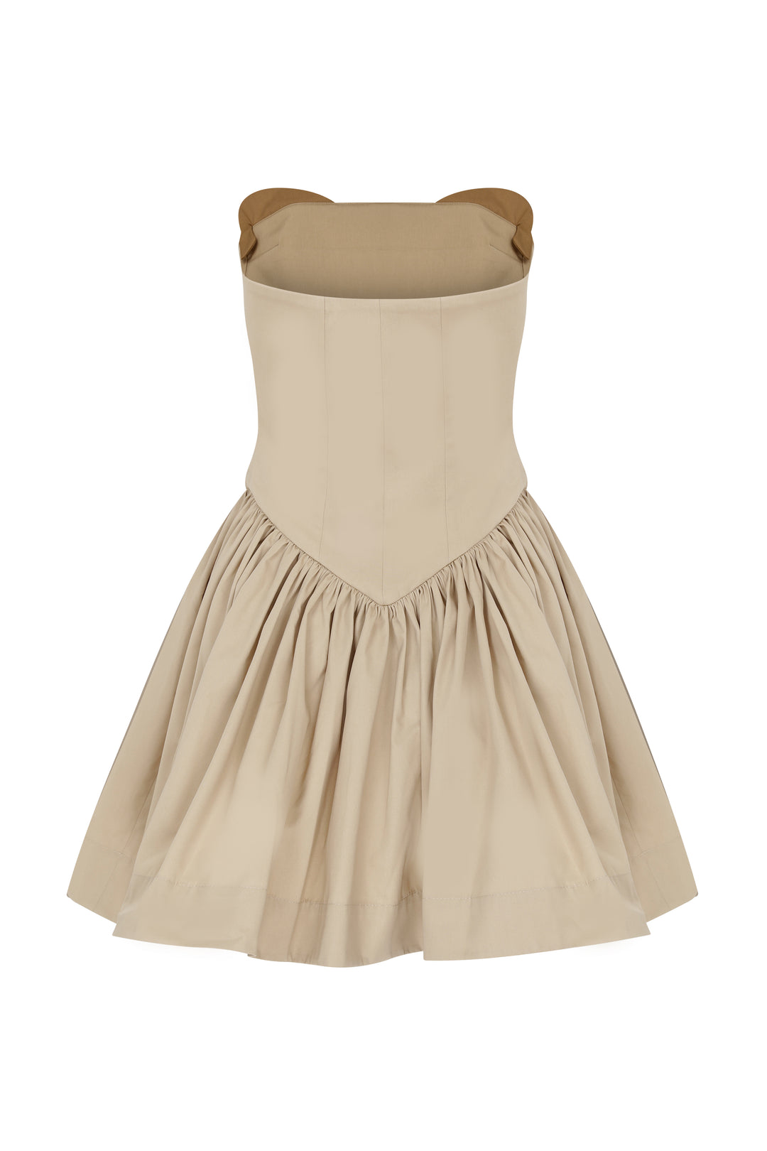 LEYLA - Mini Babydoll Dress - Beige