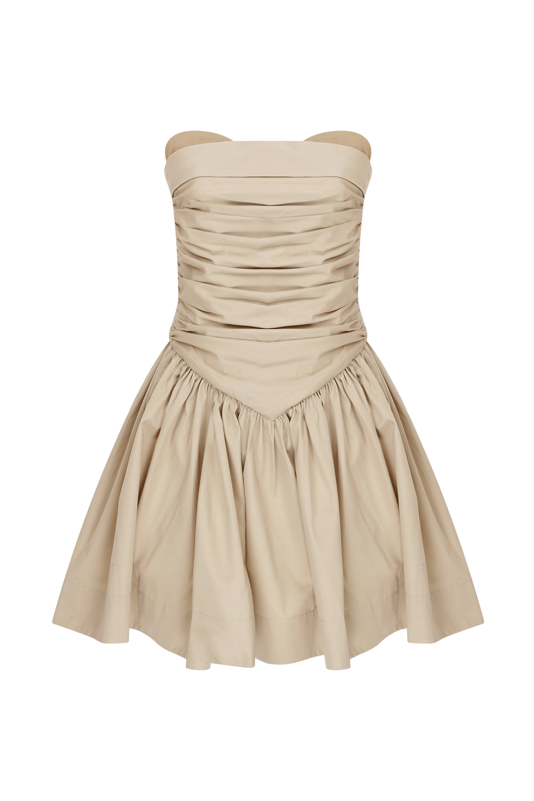 LEYLA - Mini Babydoll Dress - Beige
