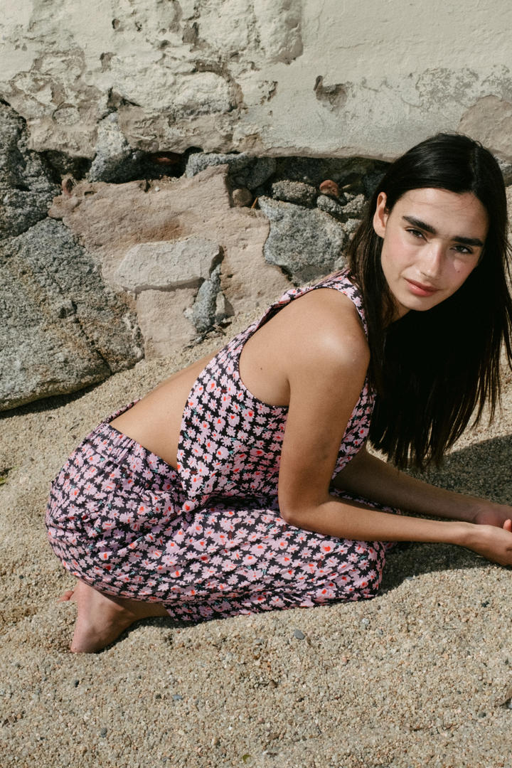 MAYA - OPEN BACK WAISTCOAT - MODULAR BLOOM PINK