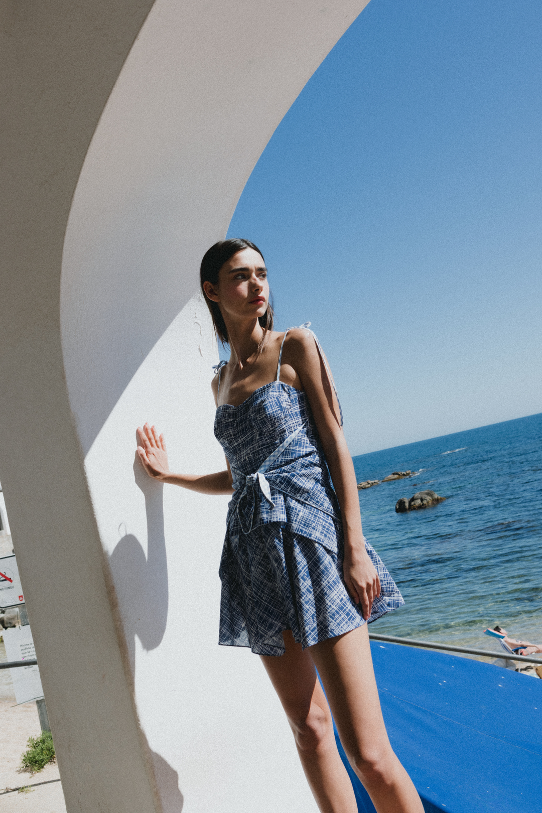 COAST - FRONT-TIE ASYMMETRIC SHORT DRESS