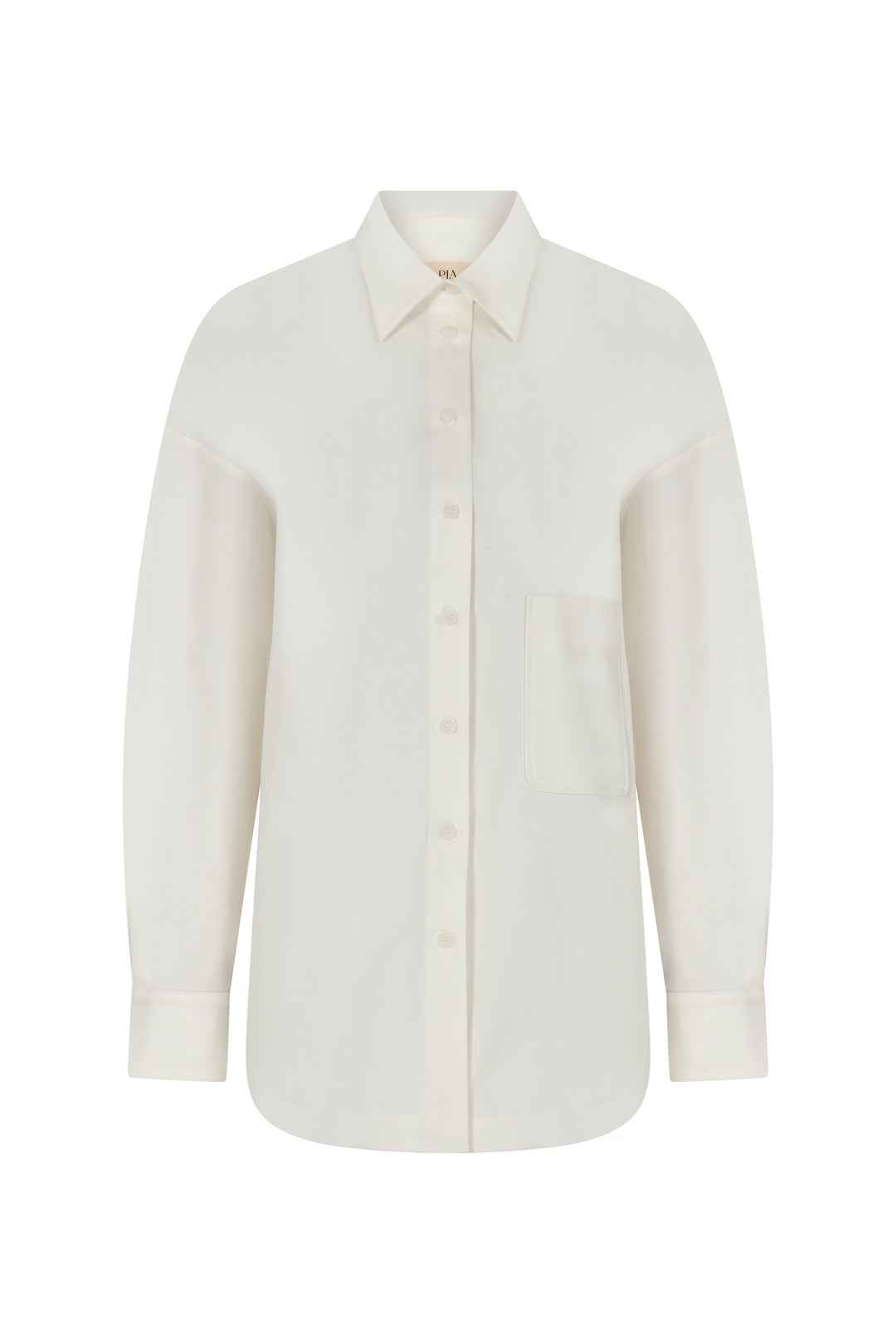 Rapun - Pia Embroidered Relaxed Fit White Canvas Shirt