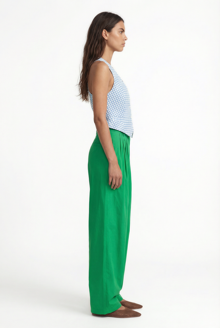 MAYA - MAVİ KARELİ SIRTI AÇIK YELEK