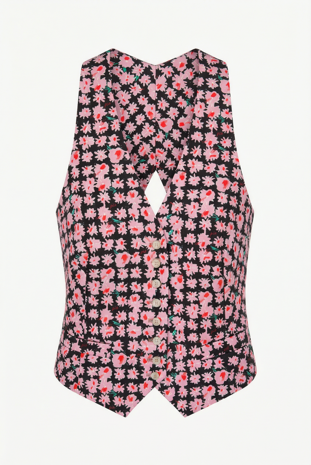 MAYA - OPEN BACK WAISTCOAT - MODULAR BLOOM PINK