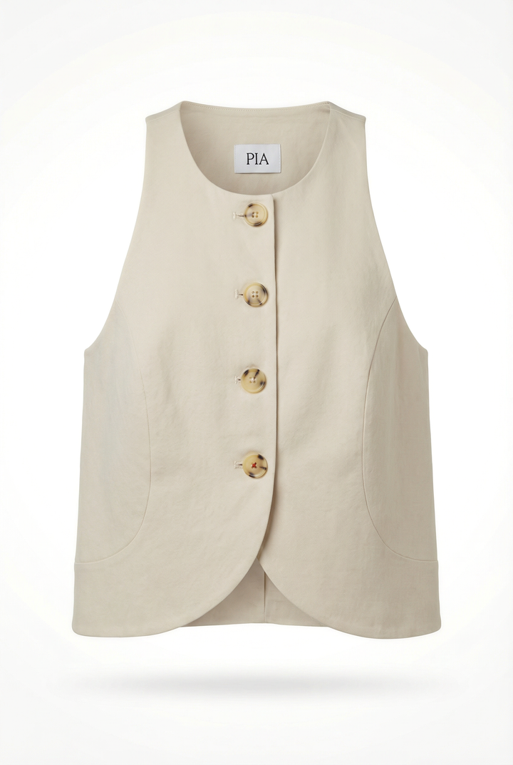 JUAN - BEJ MODERN DÜĞMELİ YELEK