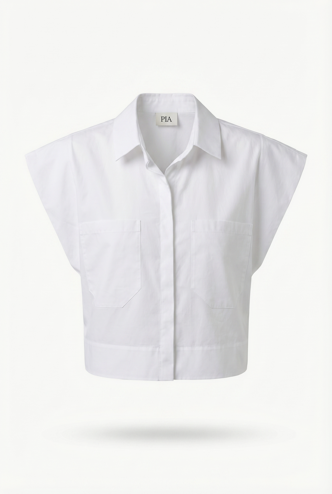 ENNA - CEPLİ KISA BEYAZ GÖMLEK