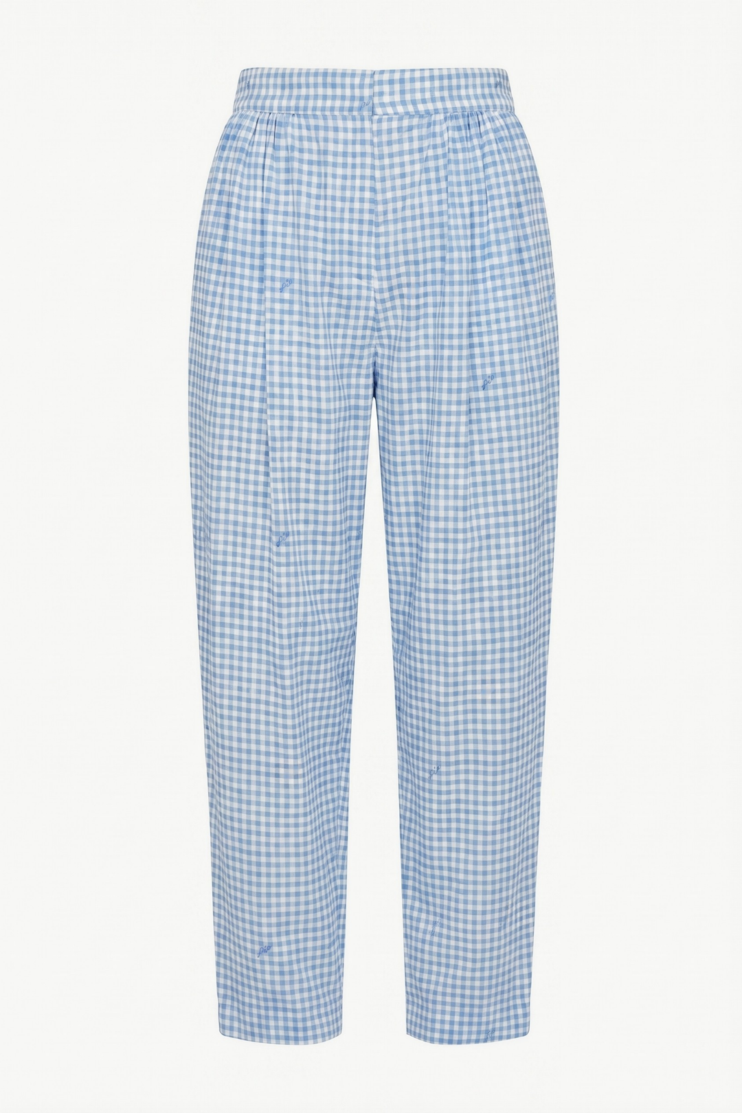 YAZZ - BLUE PLAID ANKLE LENGHT PANTS WITH SIDE POCKETS - BLUE PLAID