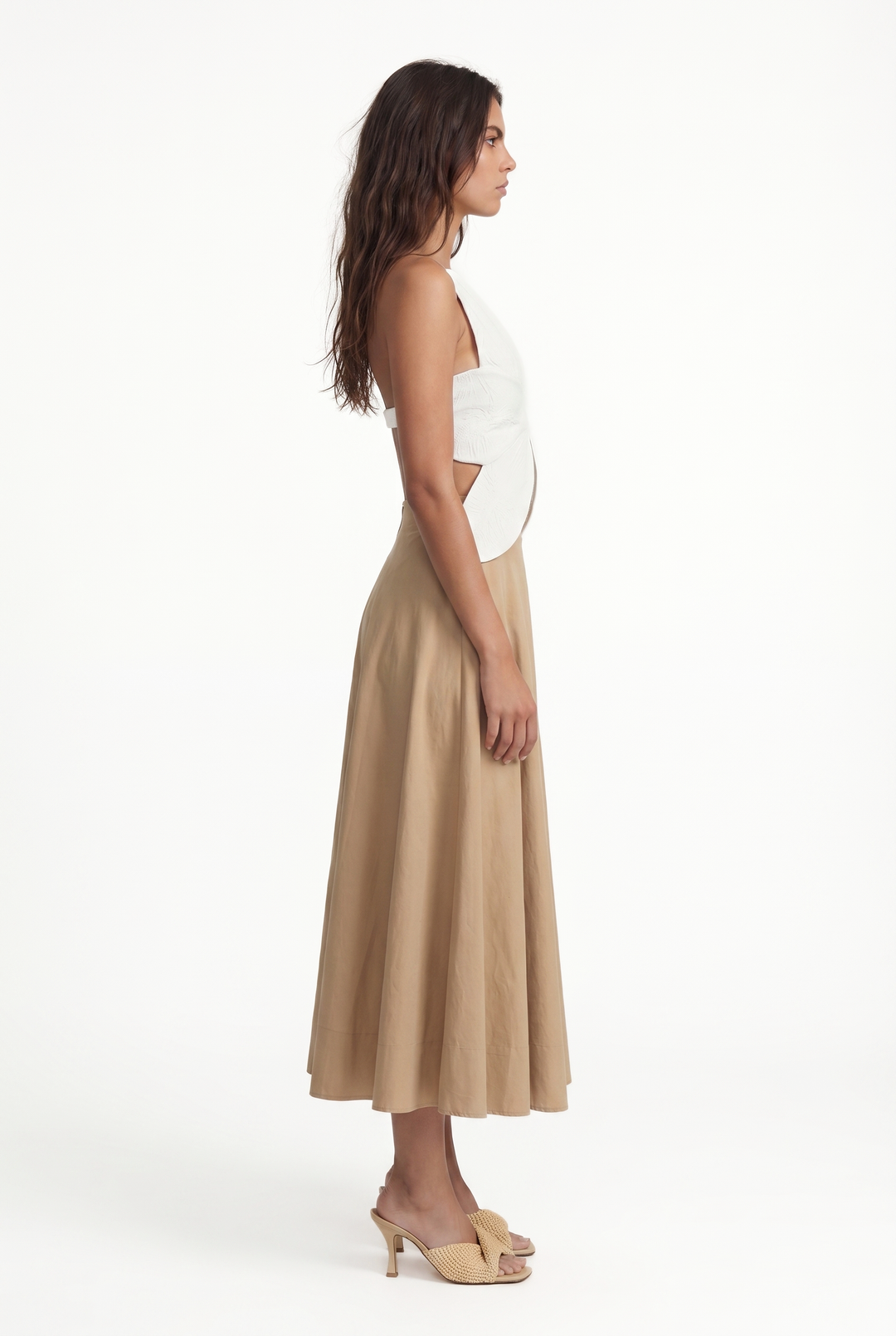 LACY DAISY - İKONİK ÇİÇEK KESİMLİ KIRIK BEYAZ ÜST 