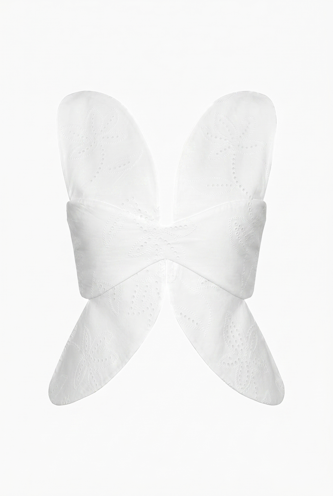 LACY DAISY - İKONİK ÇİÇEK KESİMLİ KIRIK BEYAZ ÜST 