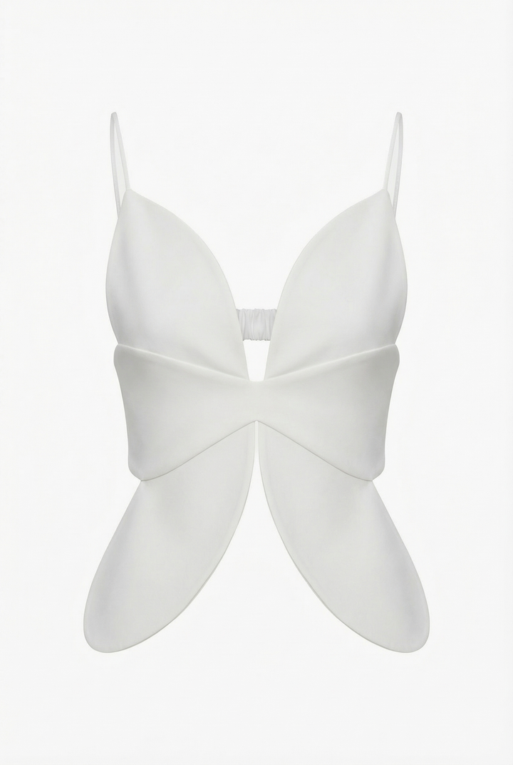 Daisy - Iconic Floral Shape Cutout Top - Ecru