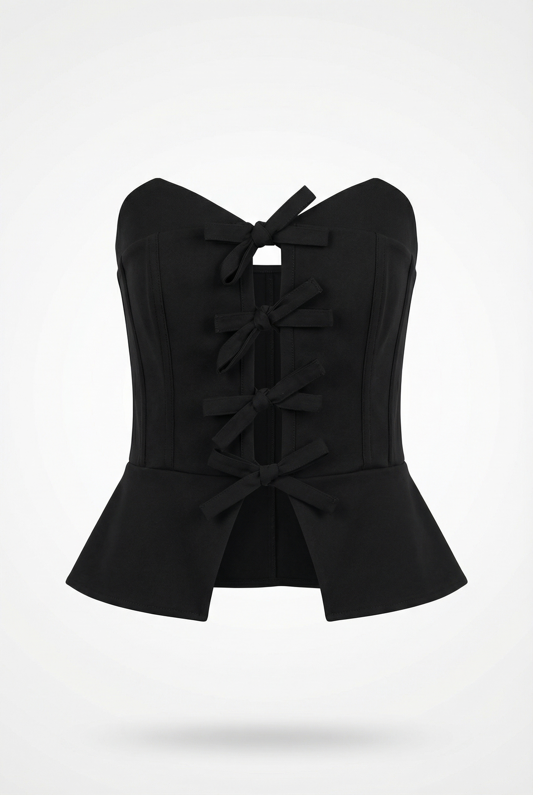 VERA - ÖNDEN BAĞLAMALI STRAPLEZ BÜSTİYER - SİYAH