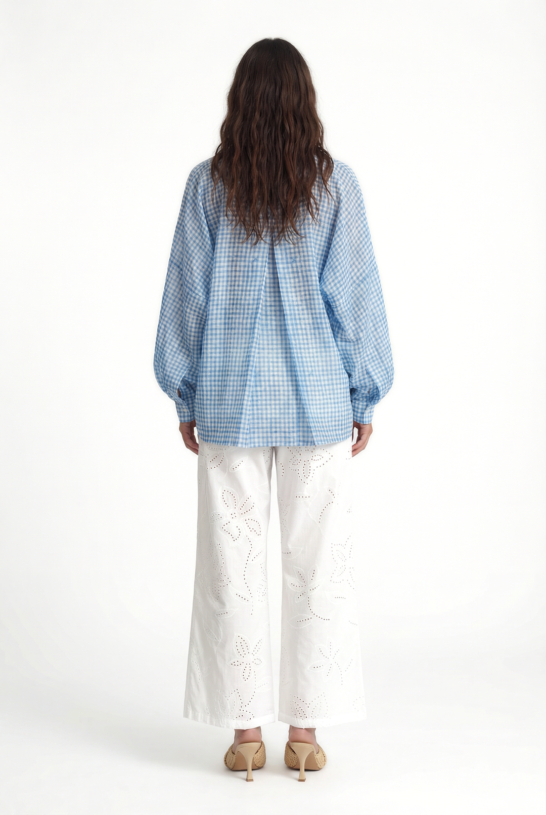 BELICIA - OVERSIZE SHIRT - BLUE PLAID