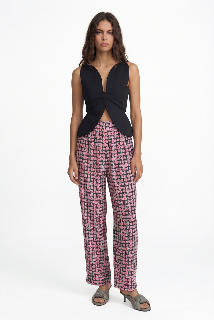 Daisy - Iconic Floral Shape Cutout Top - Black