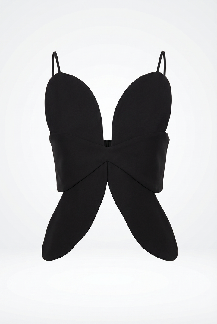 Daisy - Iconic Floral Shape Cutout Top - Black