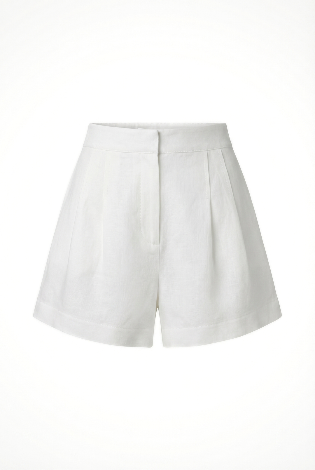 FABIANA - ÖNÜ PİLİSLİ GENİŞ PAÇA KESİM ŞORT - KIRIK BEYAZ
