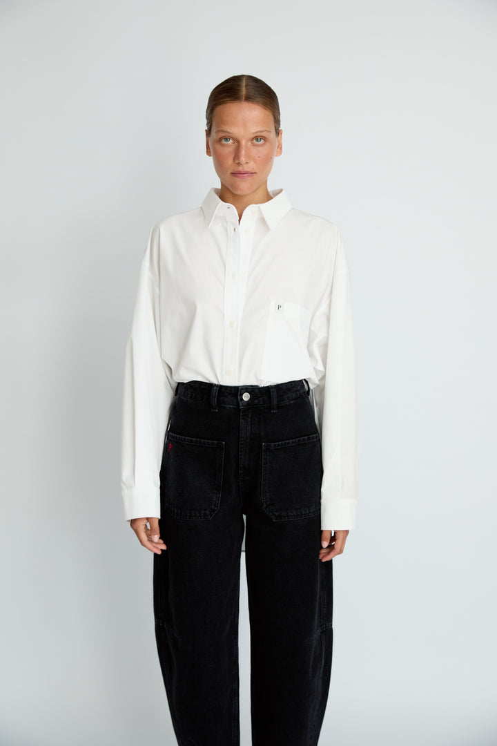 COCO - CURVED TAPERED JEAN - ANTHRACITE WASH DENIM