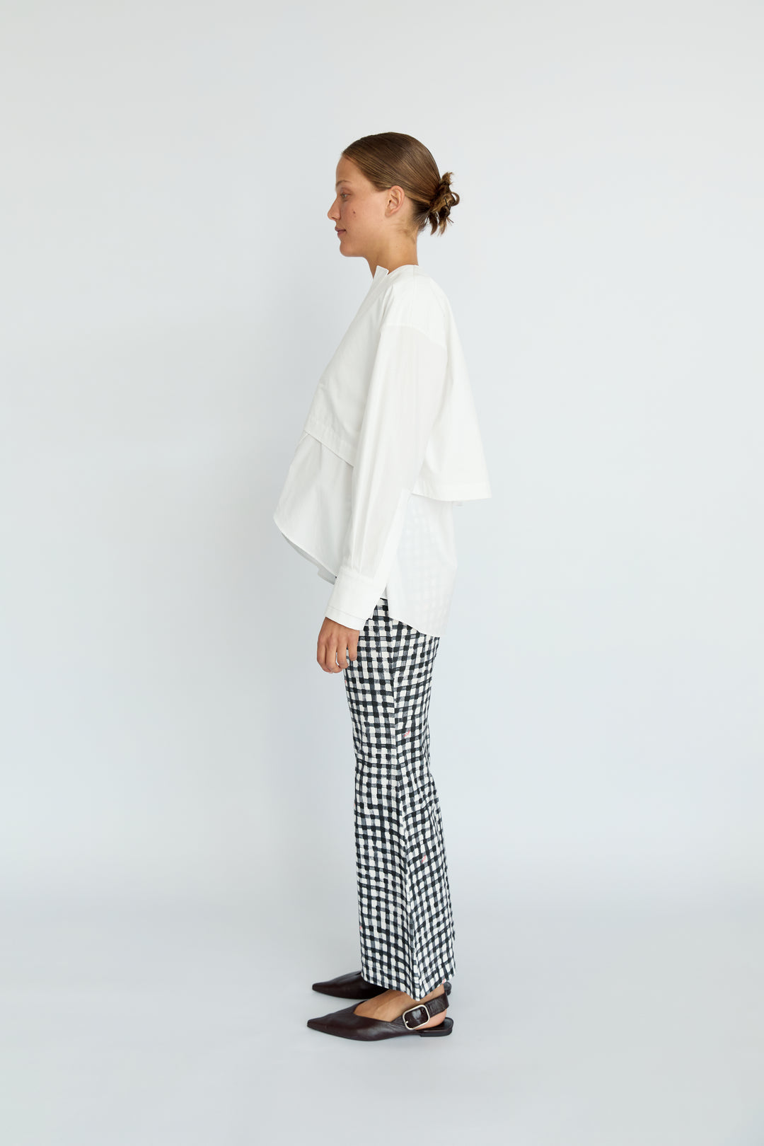 IAN - FLARE PANTS - BLACK PLAID