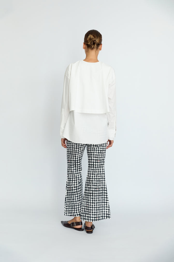 IAN - FLARE PANTS - BLACK PLAID