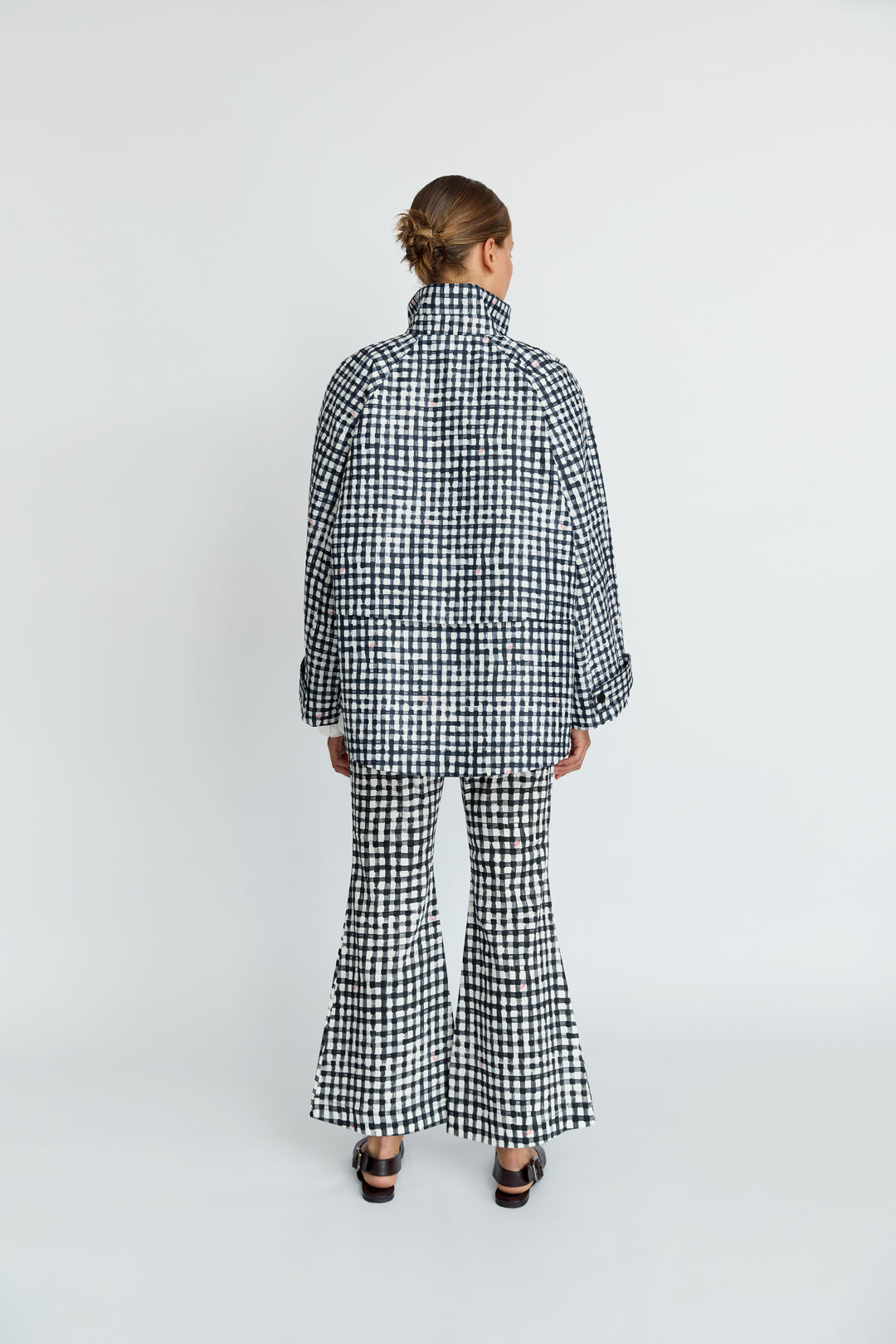 IAN - FLARE PANTS - BLACK PLAID