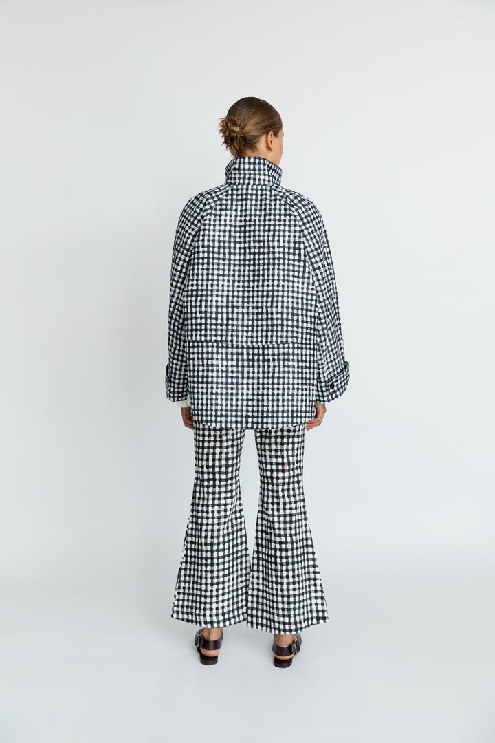 IAN - FLARE PANTS - BLACK PLAID