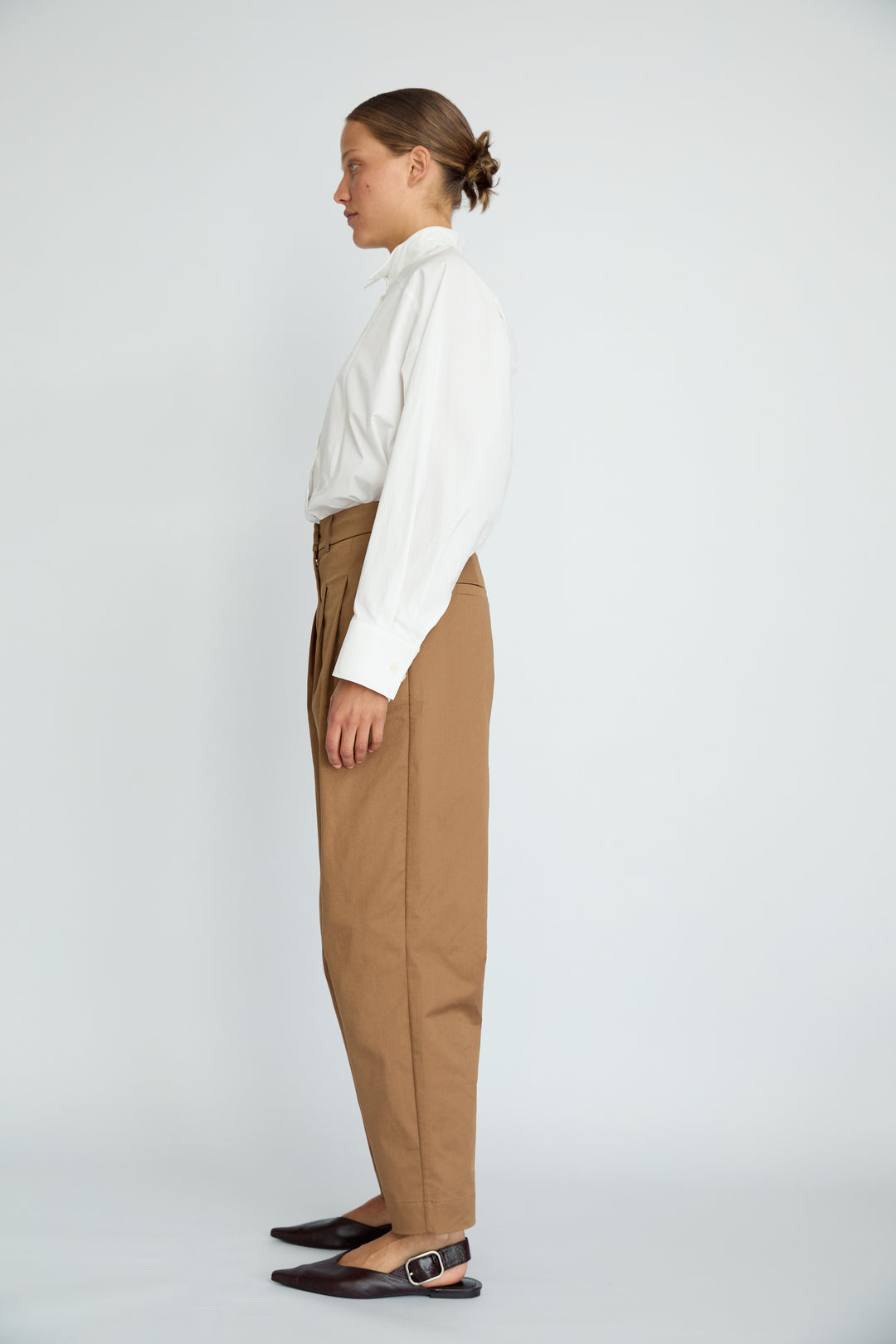 BIMBA - OVERSIZED COLLAR DETAIL EMBROIDERED SHIRT - WHITE