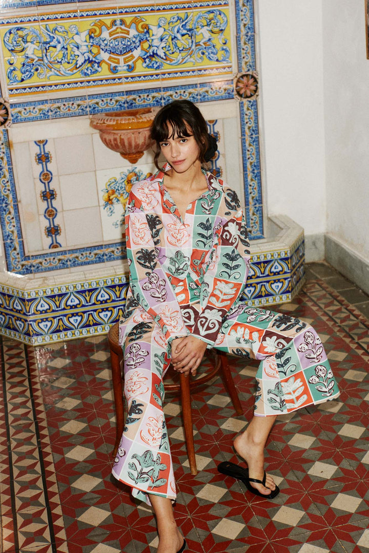 IAN - ANKLE LENGTH COLORFUL PANTS - MIX PATTERN