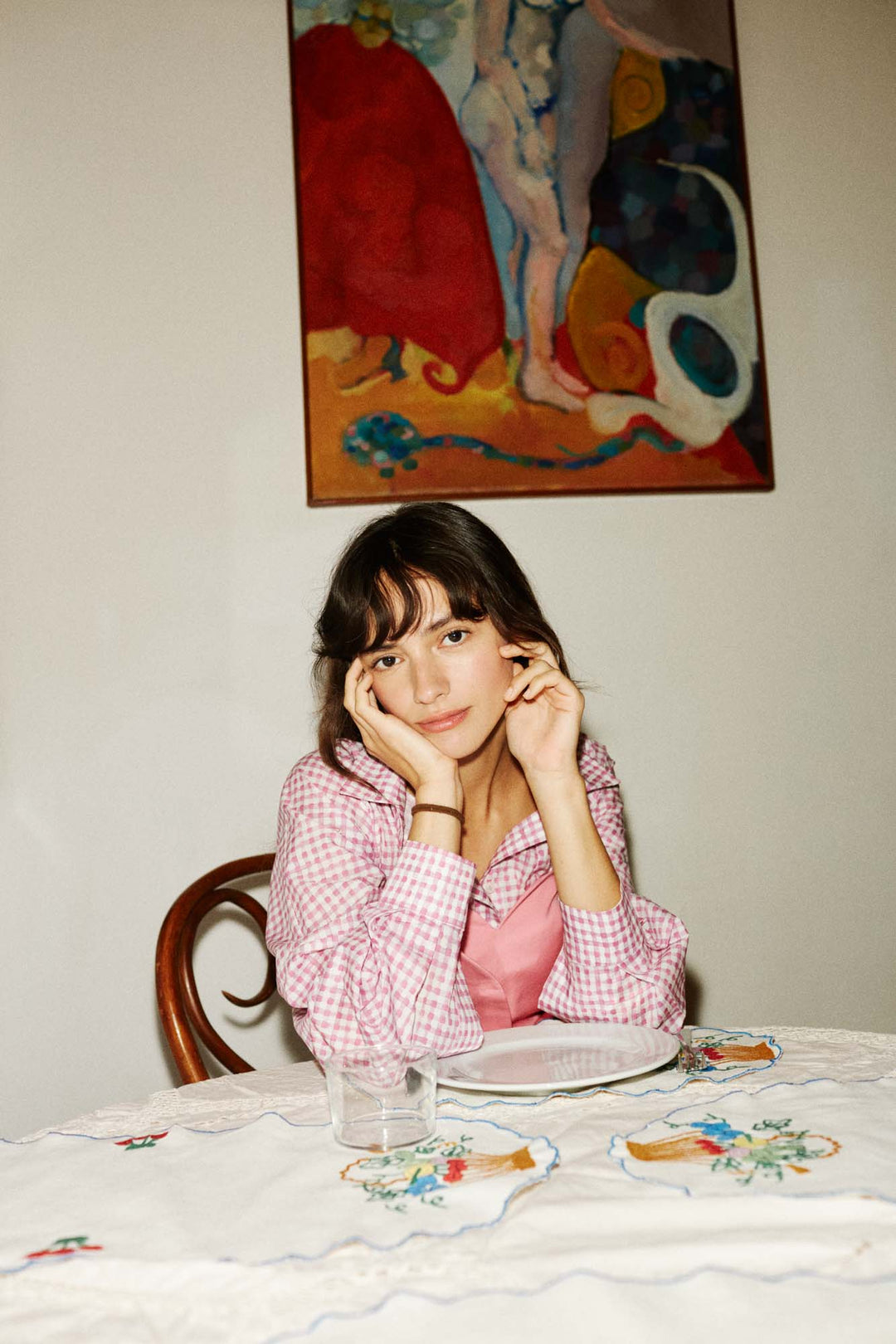 BELICIA - OVERSIZE SHIRT - PINK PLAID