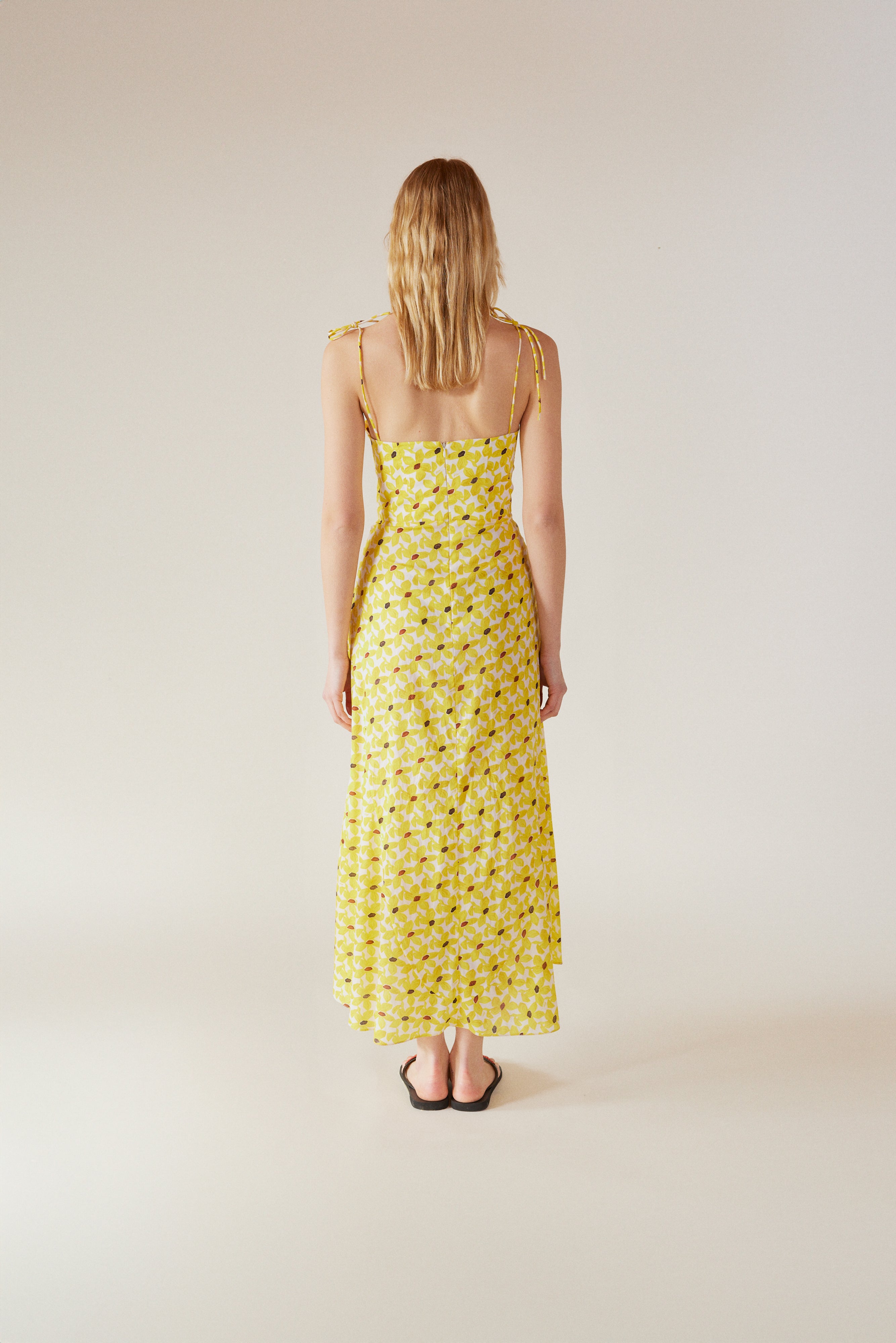 LEYA - Bustier Maxi Dress - YELLOW DAISY PRINTED – PIA BRAND