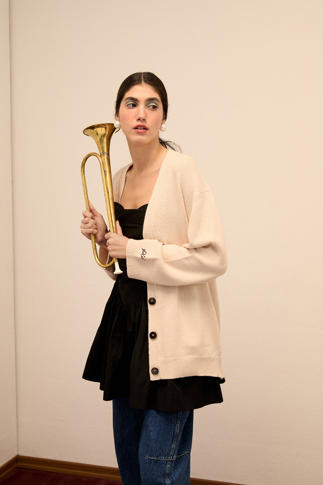 LEYLA - Mini Babydoll Elbise Siyah