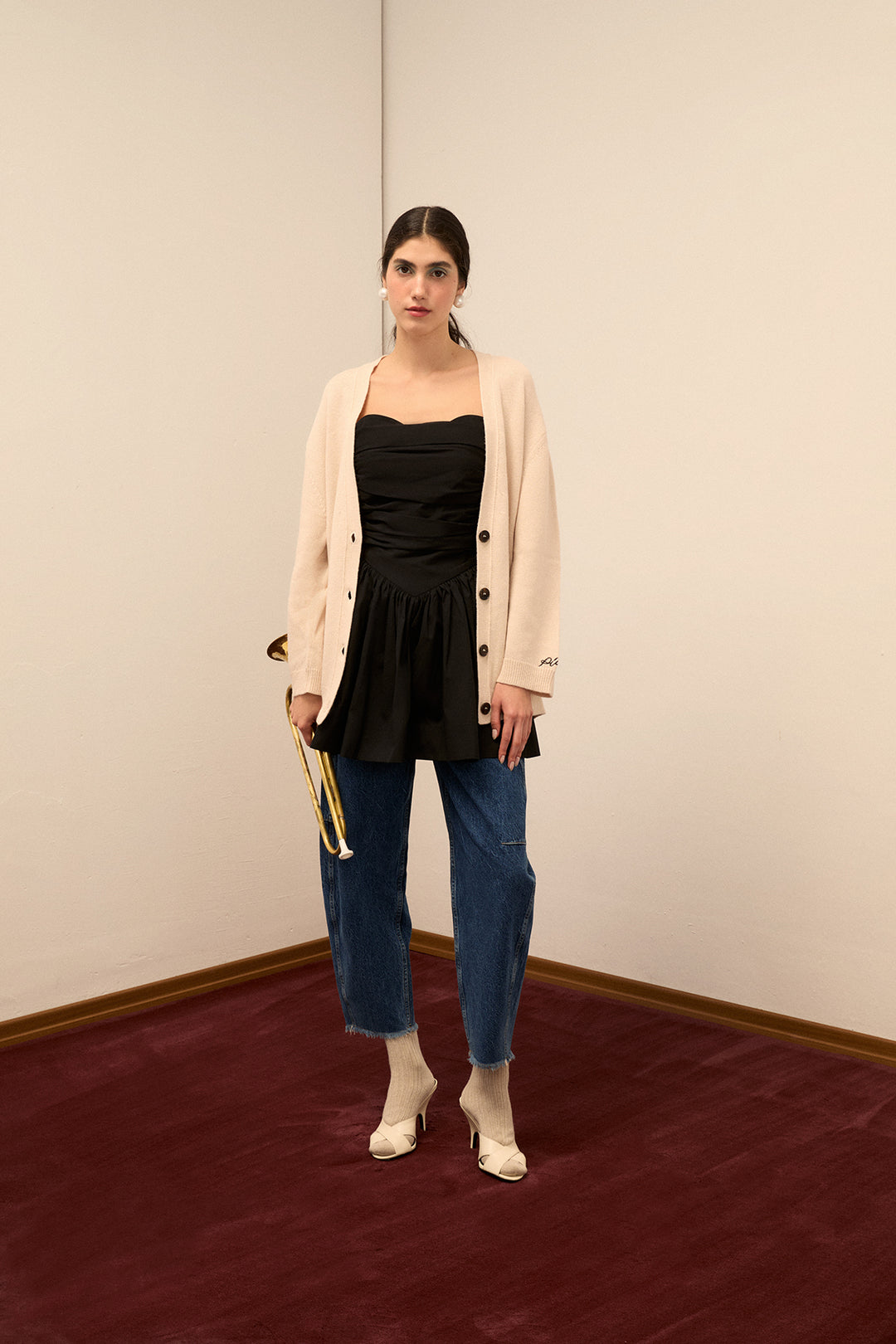 LEYLA - Mini Babydoll Elbise Siyah