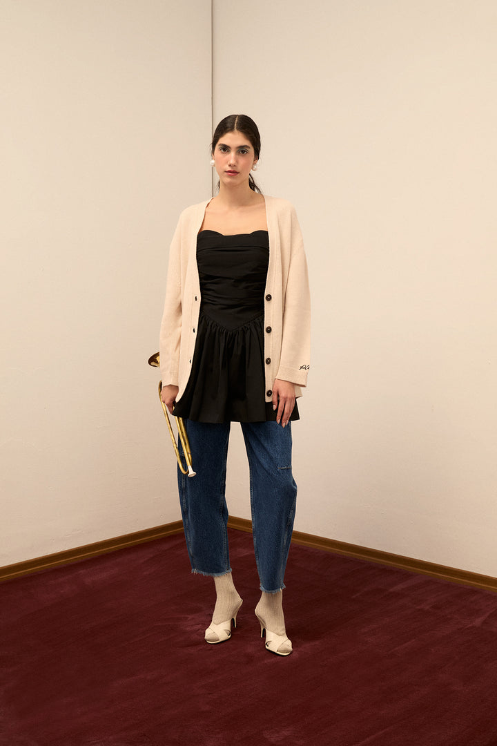 LEYLA - Mini Babydoll Elbise Siyah