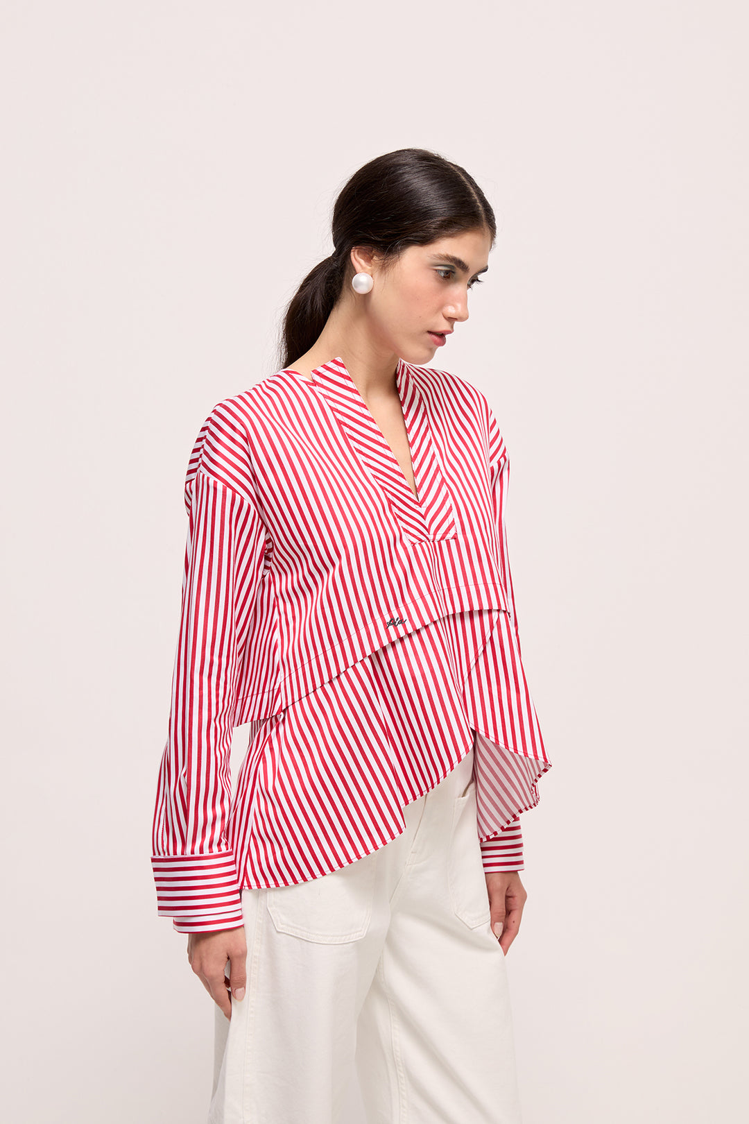 TIANY - KIRMIZI BEYAZ ÇİZGİLİ TOP