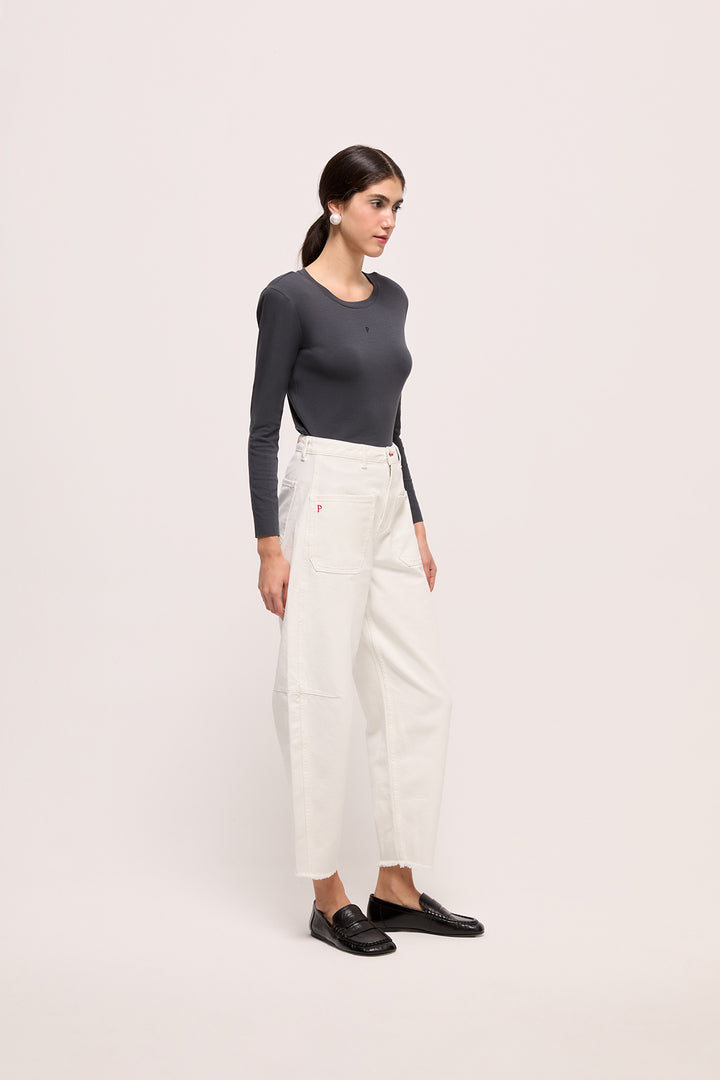Jupiter - Long Sleeve T-Shirt With Shoulder Pads - Anthracite