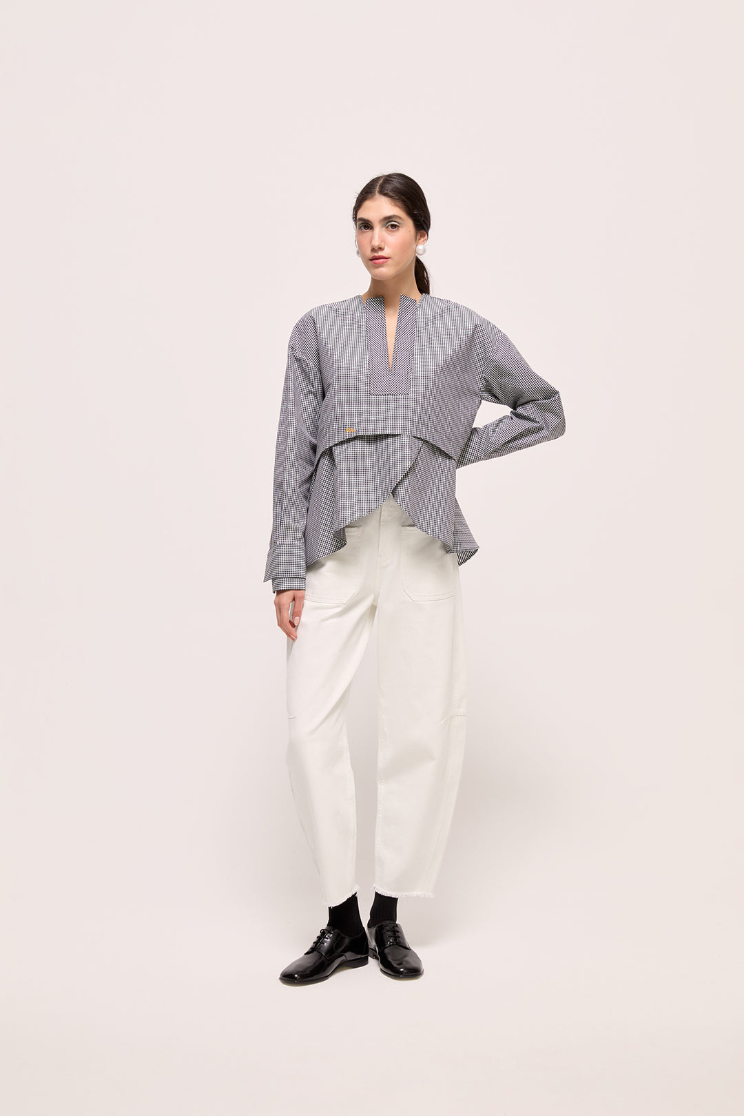 TIANY - SİYAH BEYAZ KARELİ TOP