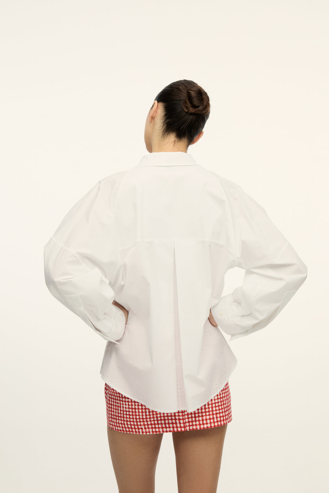 Amy - Oversized Cotton Poplin Shirt White