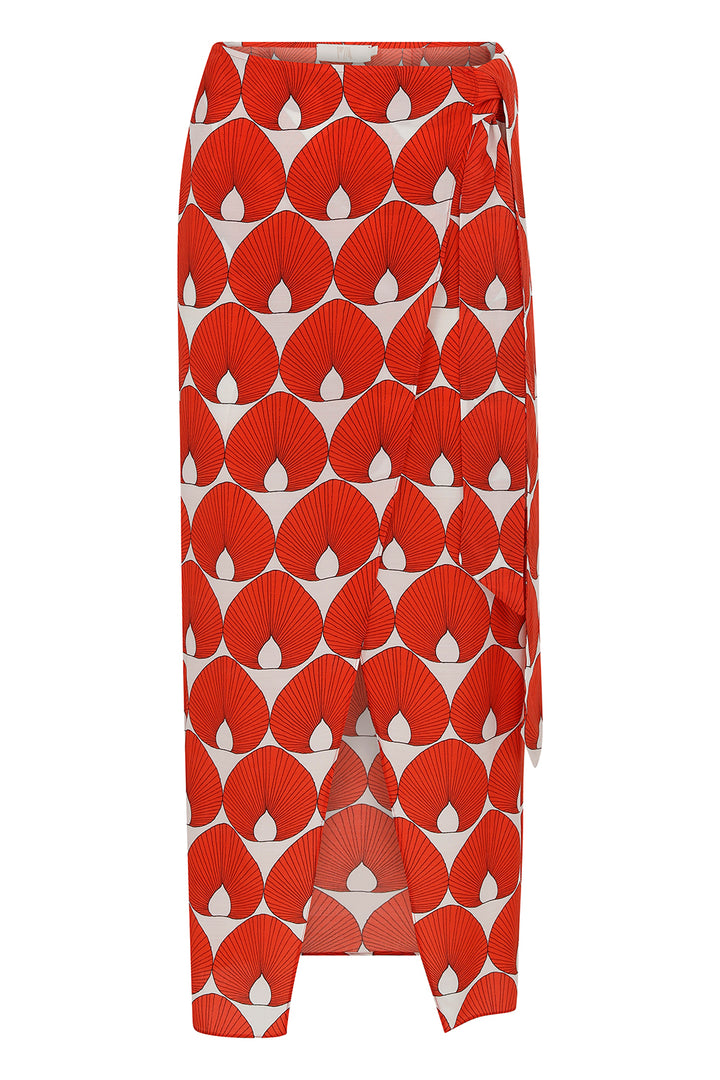 Diana - Printed Wrap Midi Skirt