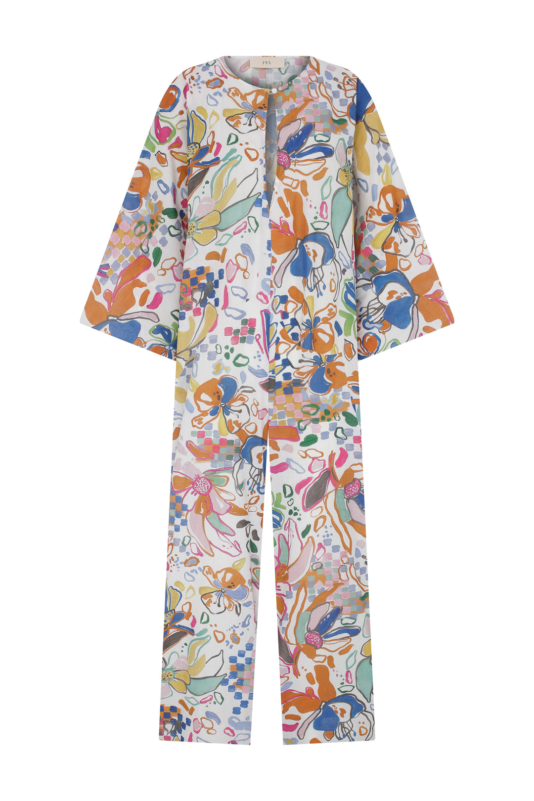 Destin - 'Crazy Fish' Printed Relaxed Fit Jumpsuit