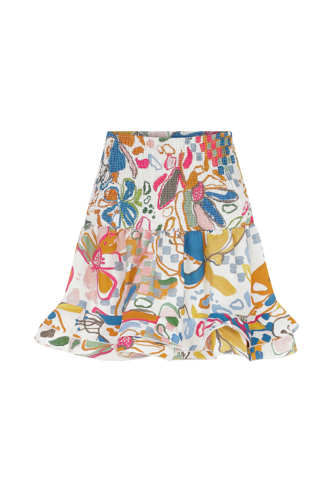Kai - 'Lampshade' Elasticated Printed Mini Skirt