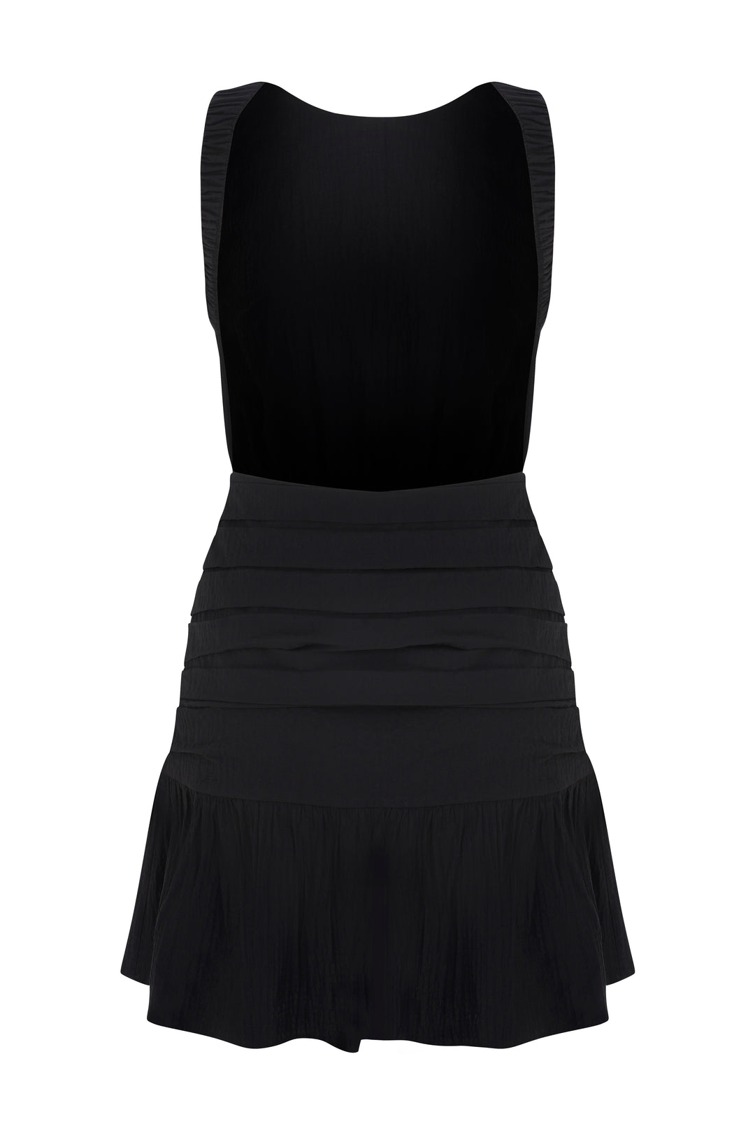 MAYA - Sırtı Açık Siyah Mini Elbise