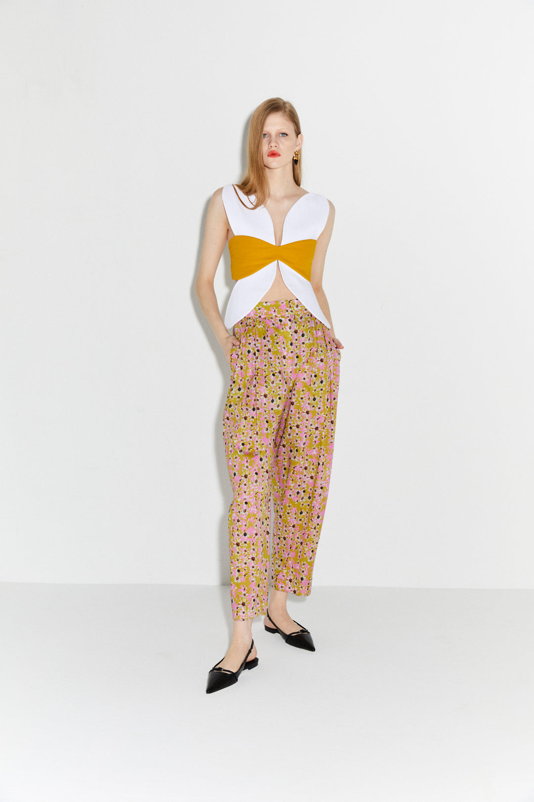 Yaz - Daisy Printed Tapered Pants