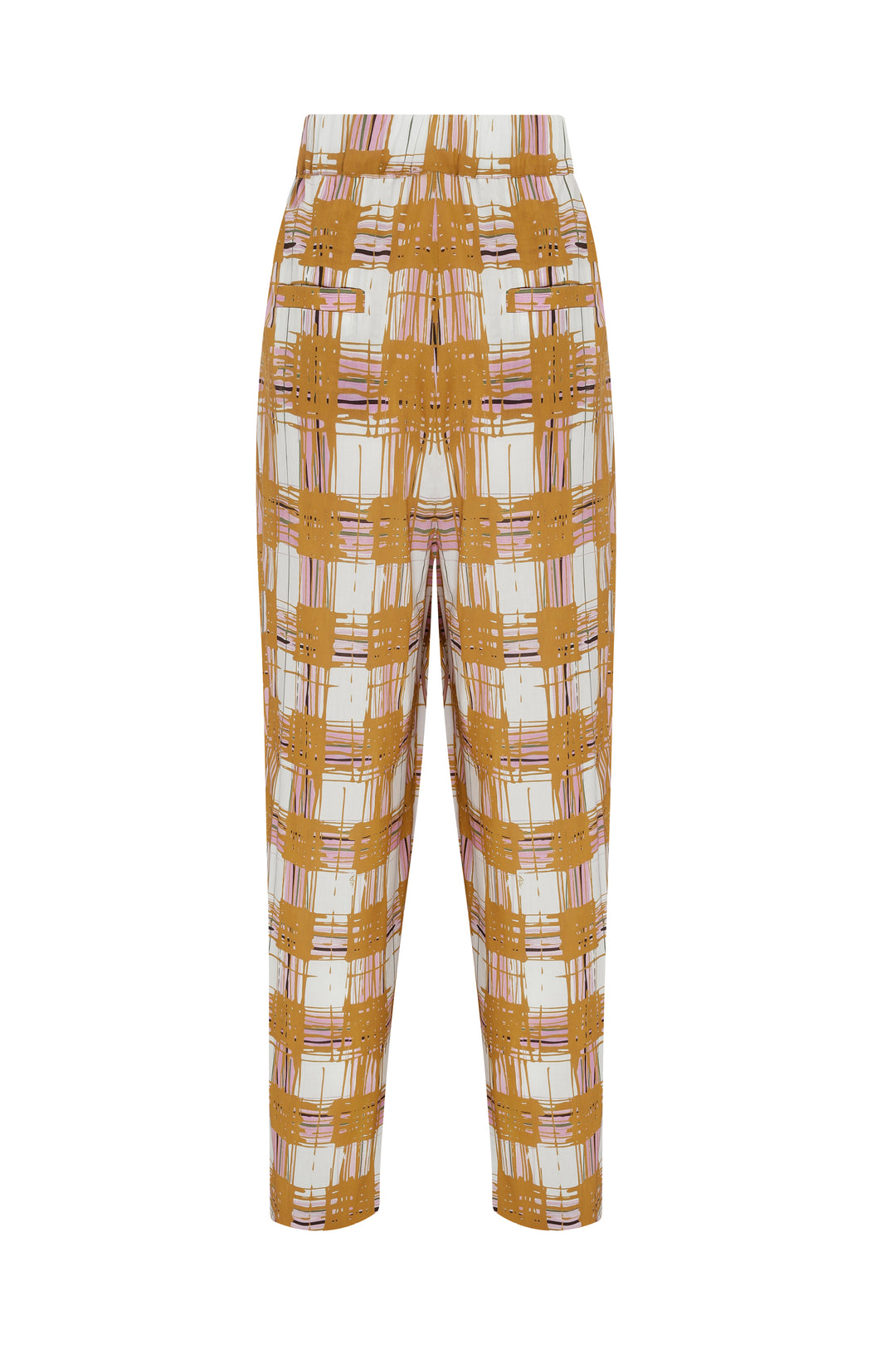 YAZ - Madras Printed Ankle Length Pants With Side Pockets