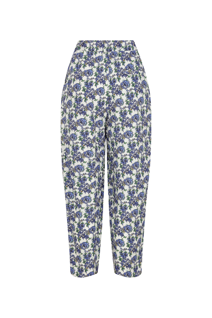 Olaf - Ecru Tapered Pants With Sophisticated Print