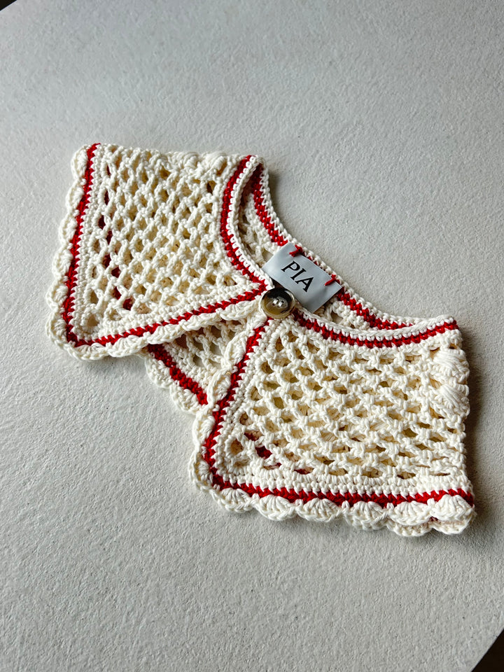 CAVE - HAND-KNITTED COLLAR - ECRU