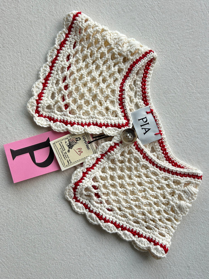 CAVE - HAND-KNITTED COLLAR - ECRU