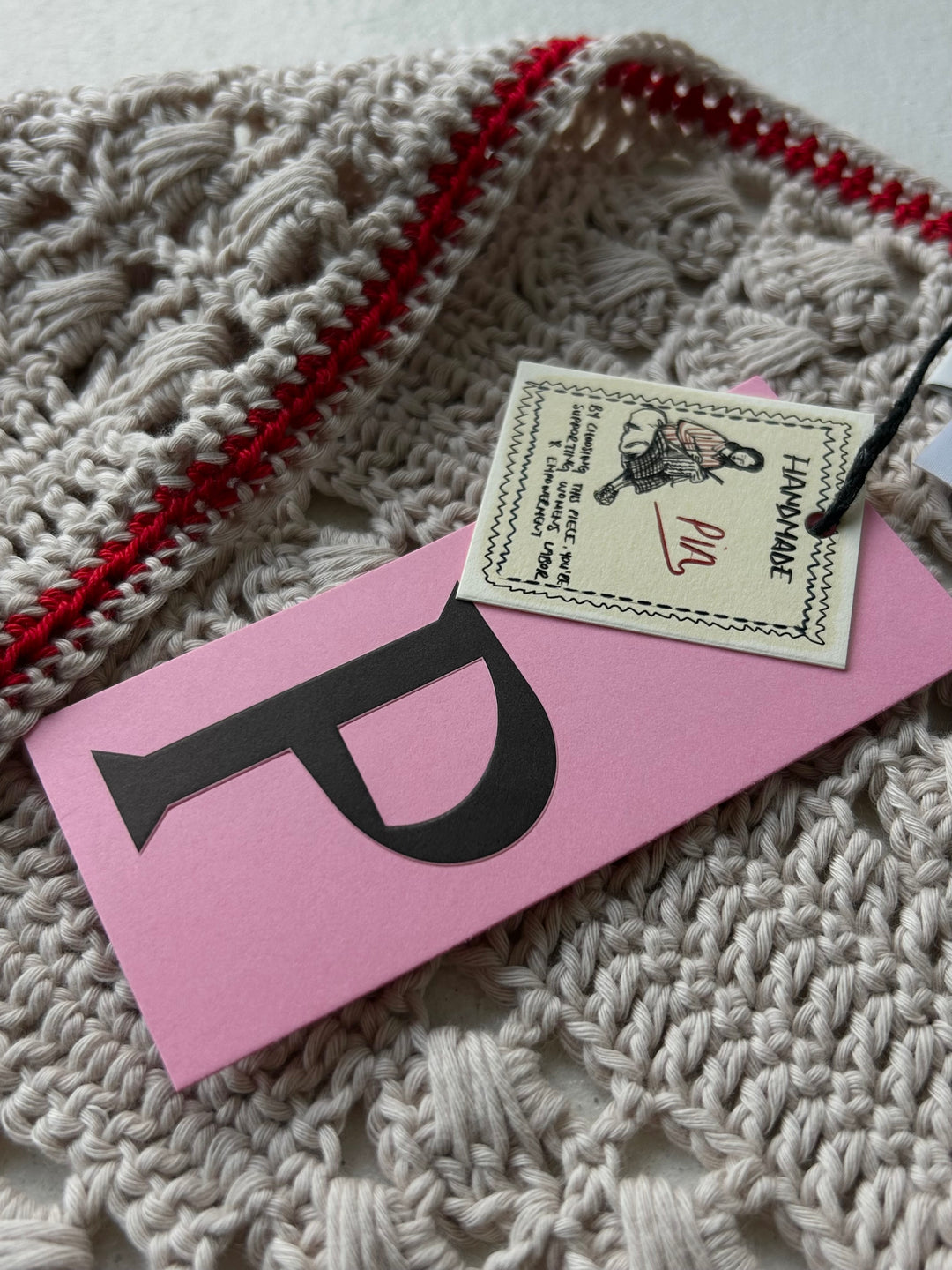 RAVENNA - TRIANGLE KNIT SCARF - ECRU